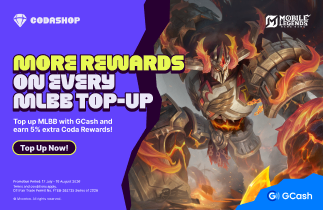 Earn 5% Extra Coda Rewards with GCash! 💎