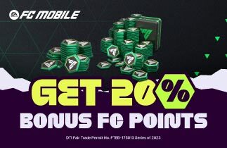 Get 20% Bonus FC Points on FC Mobile!