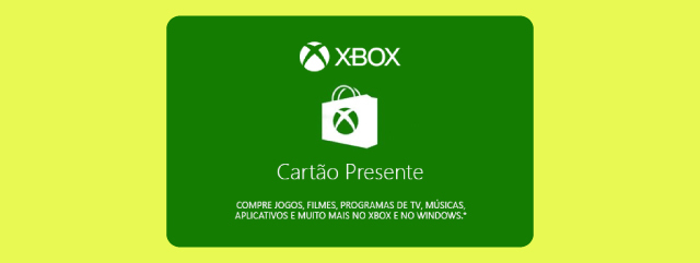 Cartão Presente do Xbox