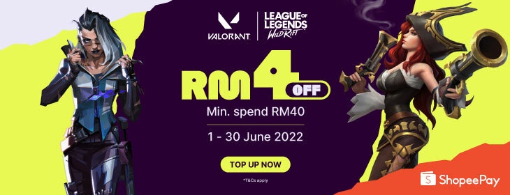 RiotxShopeePay Discount on Codashop Malaysia